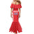 Custom Moldova Football Mermaid Dress Tricolorii Tree Of Life Red Version - Wonder Print Shop