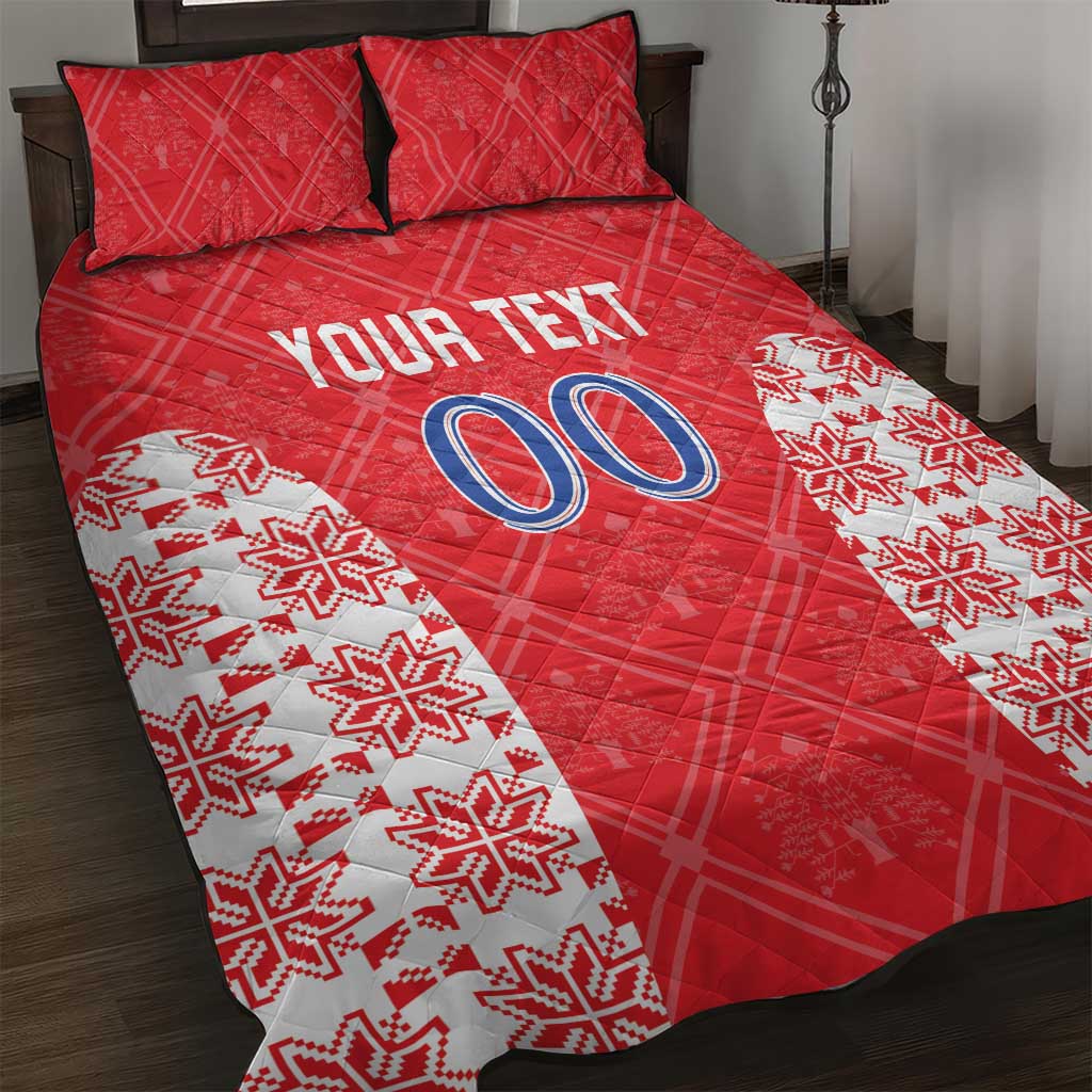 Custom Moldova Football Quilt Bed Set Tricolorii Tree Of Life Red Version - Wonder Print Shop