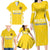 Custom Moldova Football Family Matching Long Sleeve Bodycon Dress and Hawaiian Shirt Tricolorii Tree Of Life Yellow Version - Wonder Print Shop