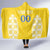 Custom Moldova Football Hooded Blanket Tricolorii Tree Of Life Yellow Version