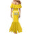 Custom Moldova Football Mermaid Dress Tricolorii Tree Of Life Yellow Version - Wonder Print Shop