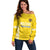 Custom Moldova Football Off Shoulder Sweater Tricolorii Tree Of Life Yellow Version