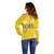 Custom Moldova Football Off Shoulder Sweater Tricolorii Tree Of Life Yellow Version