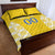 Custom Moldova Football Quilt Bed Set Tricolorii Tree Of Life Yellow Version - Wonder Print Shop