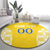 Custom Moldova Football Round Carpet Tricolorii Tree Of Life Yellow Version