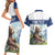 Personalized Finland Couples Matching Short Sleeve Bodycon Dress and Hawaiian Shirt Brown Bear With Lily Of The Valley - Wonder Print Shop