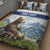 Personalized Finland Quilt Bed Set Brown Bear With Lily Of The Valley - Wonder Print Shop