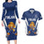 Custom Finland Hockey Couples Matching Long Sleeve Bodycon Dress and Hawaiian Shirt Suomi Leijonat Mascot - Wonder Print Shop