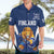 Custom Finland Hockey Hawaiian Shirt Suomi Leijonat Mascot - Wonder Print Shop