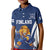 Custom Finland Hockey Kid Polo Shirt Suomi Leijonat Mascot - Wonder Print Shop