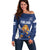 Custom Finland Hockey Off Shoulder Sweater Suomi Leijonat Mascot