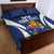 Custom Finland Hockey Quilt Bed Set Suomi Leijonat Mascot