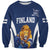 Custom Finland Hockey Sweatshirt Suomi Leijonat Mascot