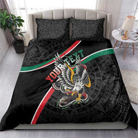 Mexico Eagle Spirit Personalized Bedding Set Ancient Aztec Pattern - Wonder Print Shop