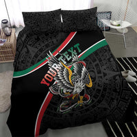 Mexico Eagle Spirit Personalized Bedding Set Ancient Aztec Pattern - Wonder Print Shop