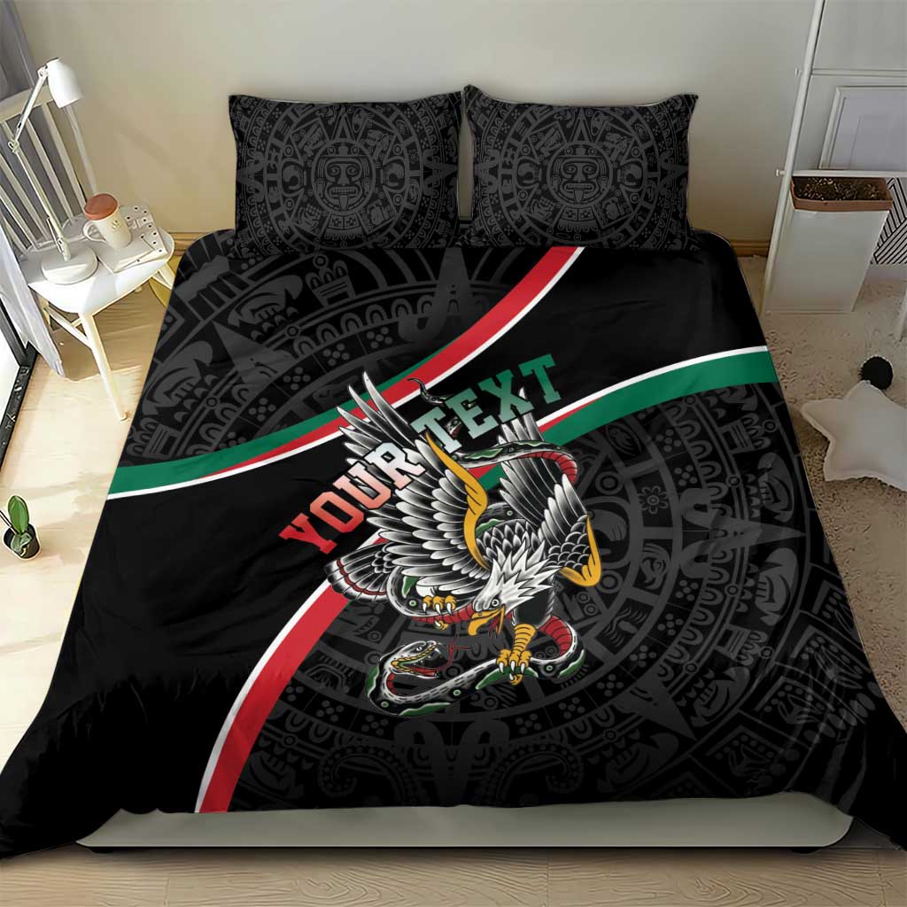 Mexico Eagle Spirit Personalized Bedding Set Ancient Aztec Pattern - Wonder Print Shop