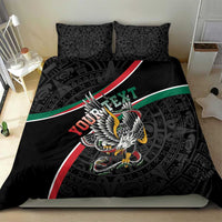 Mexico Eagle Spirit Personalized Bedding Set Ancient Aztec Pattern - Wonder Print Shop