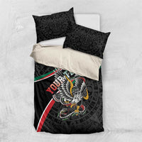 Mexico Eagle Spirit Personalized Bedding Set Ancient Aztec Pattern - Wonder Print Shop