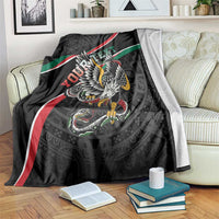 Mexico Eagle Spirit Personalized Blanket Ancient Aztec Pattern - Wonder Print Shop