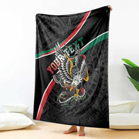Mexico Eagle Spirit Personalized Blanket Ancient Aztec Pattern - Wonder Print Shop