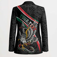 Mexico Eagle Spirit Personalized Blazer Ancient Aztec Pattern - Wonder Print Shop