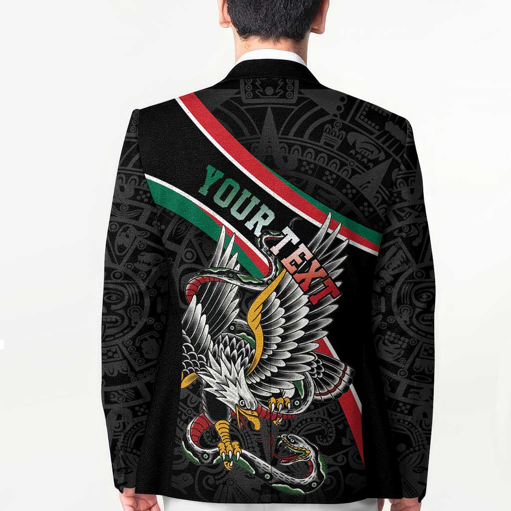 Mexico Eagle Spirit Personalized Blazer Ancient Aztec Pattern - Wonder Print Shop