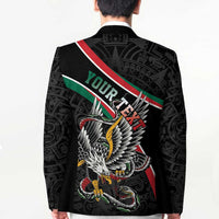 Mexico Eagle Spirit Personalized Blazer Ancient Aztec Pattern - Wonder Print Shop