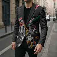 Mexico Eagle Spirit Personalized Blazer Ancient Aztec Pattern - Wonder Print Shop