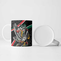 Mexico Eagle Spirit Personalized Ceramic Mug Ancient Aztec Pattern - Wonder Print Shop