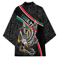 Mexico Eagle Spirit Personalized Kimono Ancient Aztec Pattern - Wonder Print Shop