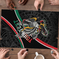 Mexico Eagle Spirit Personalized Puzzle Ancient Aztec Pattern - Wonder Print Shop