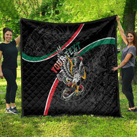 Mexico Eagle Spirit Personalized Quilt Ancient Aztec Pattern - Wonder Print Shop