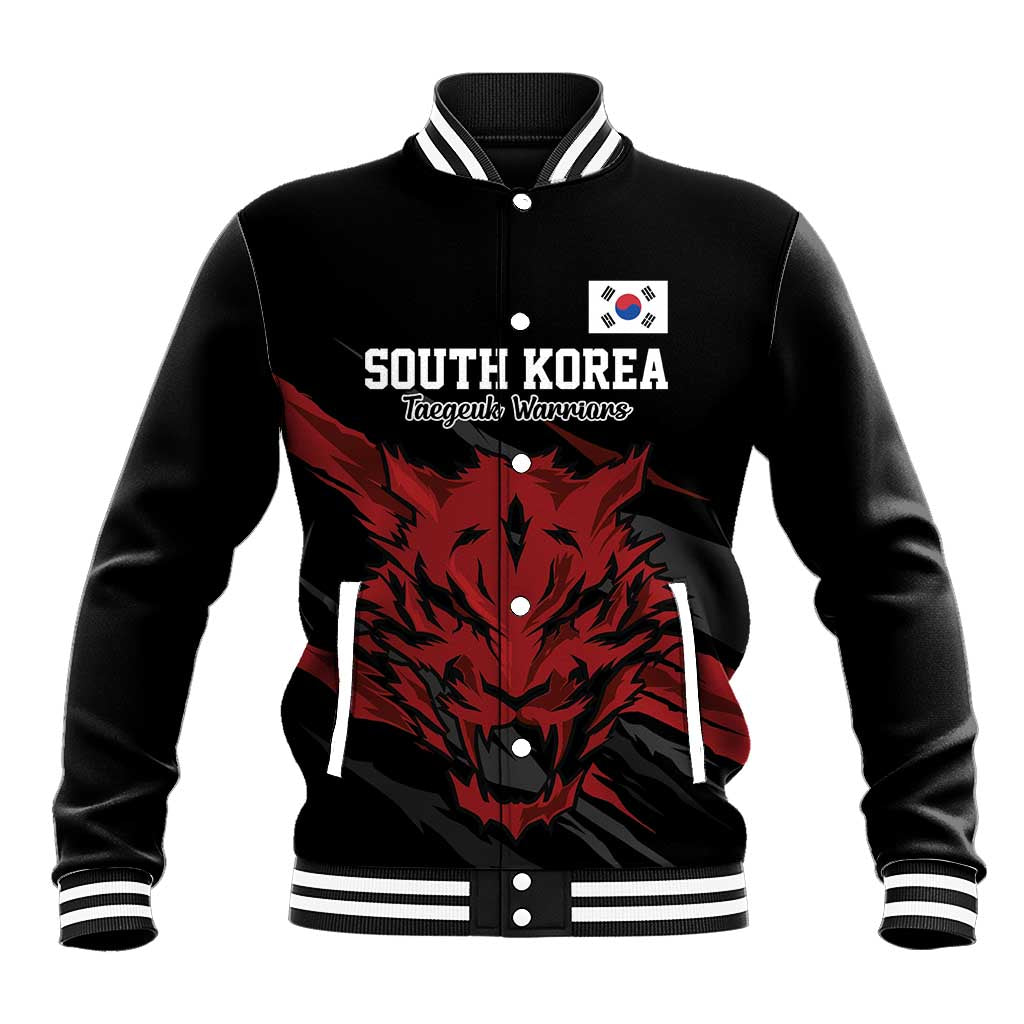 Custom South Korea Football Baseball Jacket Taegeuk Warriors Spirit - Wonder Print Shop