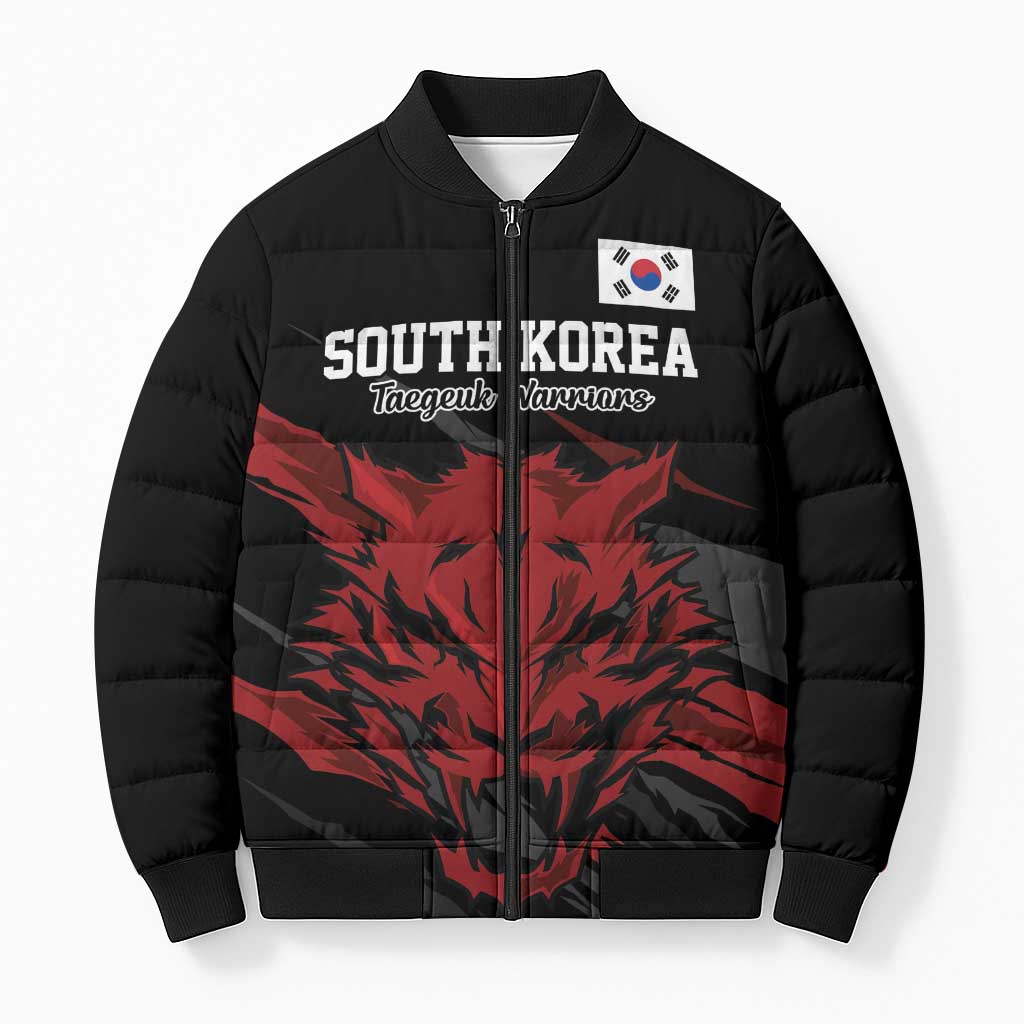Custom South Korea Football Bomber Puffer Jacket Taegeuk Warriors Spirit - Wonder Print Shop