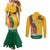 Personalized Lithuania Independence Restoration Day Couples Matching Mermaid Dress and Long Sleeve Button Shirt Gediminas Tower Flag Style