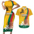 Personalized Lithuania Independence Restoration Day Couples Matching Short Sleeve Bodycon Dress and Hawaiian Shirt Gediminas Tower Flag Style