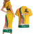 Personalized Lithuania Independence Restoration Day Couples Matching Short Sleeve Bodycon Dress and Hawaiian Shirt Gediminas Tower Flag Style