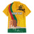 Personalized Lithuania Independence Restoration Day Family Matching Off The Shoulder Long Sleeve Dress and Hawaiian Shirt Gediminas Tower Flag Style