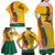 Personalized Lithuania Independence Restoration Day Family Matching Off Shoulder Maxi Dress and Hawaiian Shirt Gediminas Tower Flag Style