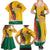 Personalized Lithuania Independence Restoration Day Family Matching Summer Maxi Dress and Hawaiian Shirt Gediminas Tower Flag Style