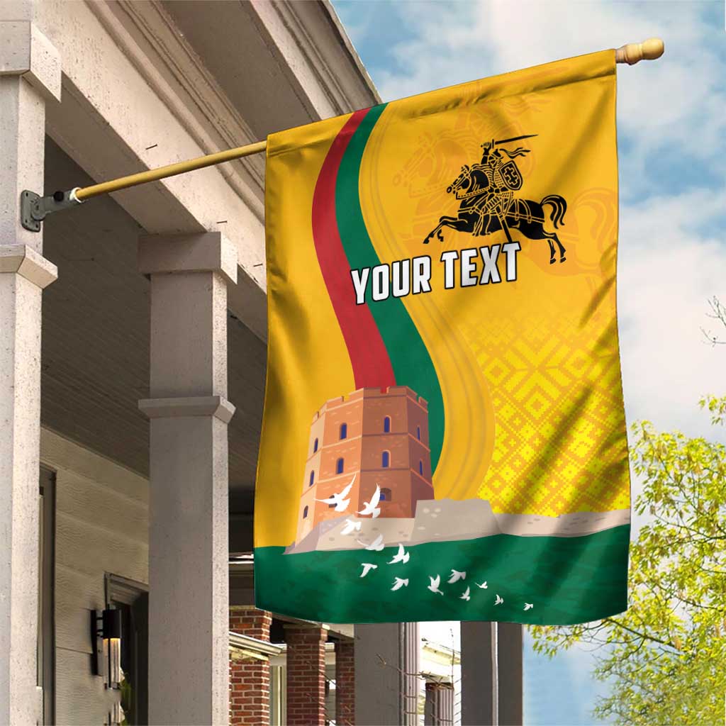 Personalized Lithuania Independence Restoration Day Garden Flag Gediminas Tower Flag Style