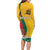 Personalized Lithuania Independence Restoration Day Long Sleeve Bodycon Dress Gediminas Tower Flag Style