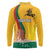 Personalized Lithuania Independence Restoration Day Long Sleeve Polo Shirt Gediminas Tower Flag Style