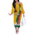 Personalized Lithuania Independence Restoration Day Off The Shoulder Long Sleeve Dress Gediminas Tower Flag Style