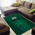 Custom Lithuania Football Area Rug Vytis Lithuanian Lietuva Green Version