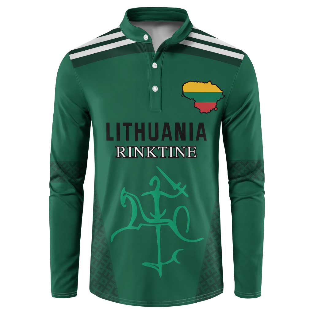 Custom Lithuania Football Button Sweatshirt Vytis Lithuanian Lietuva Green Version