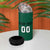 Custom Lithuania Fottball 4 in 1 Can Cooler Tumbler Vytis Lithuanian Lietuva Green Version