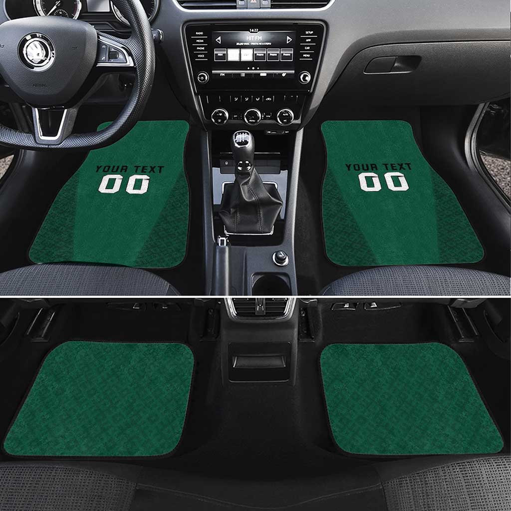 Custom Lithuania Football Car Mats Vytis Lithuanian Lietuva Green Version