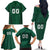 Custom Lithuania Football Family Matching Off The Shoulder Long Sleeve Dress and Hawaiian Shirt Vytis Lithuanian Lietuva Green Version