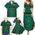 Custom Lithuania Football Family Matching Summer Maxi Dress and Hawaiian Shirt Vytis Lithuanian Lietuva Green Version